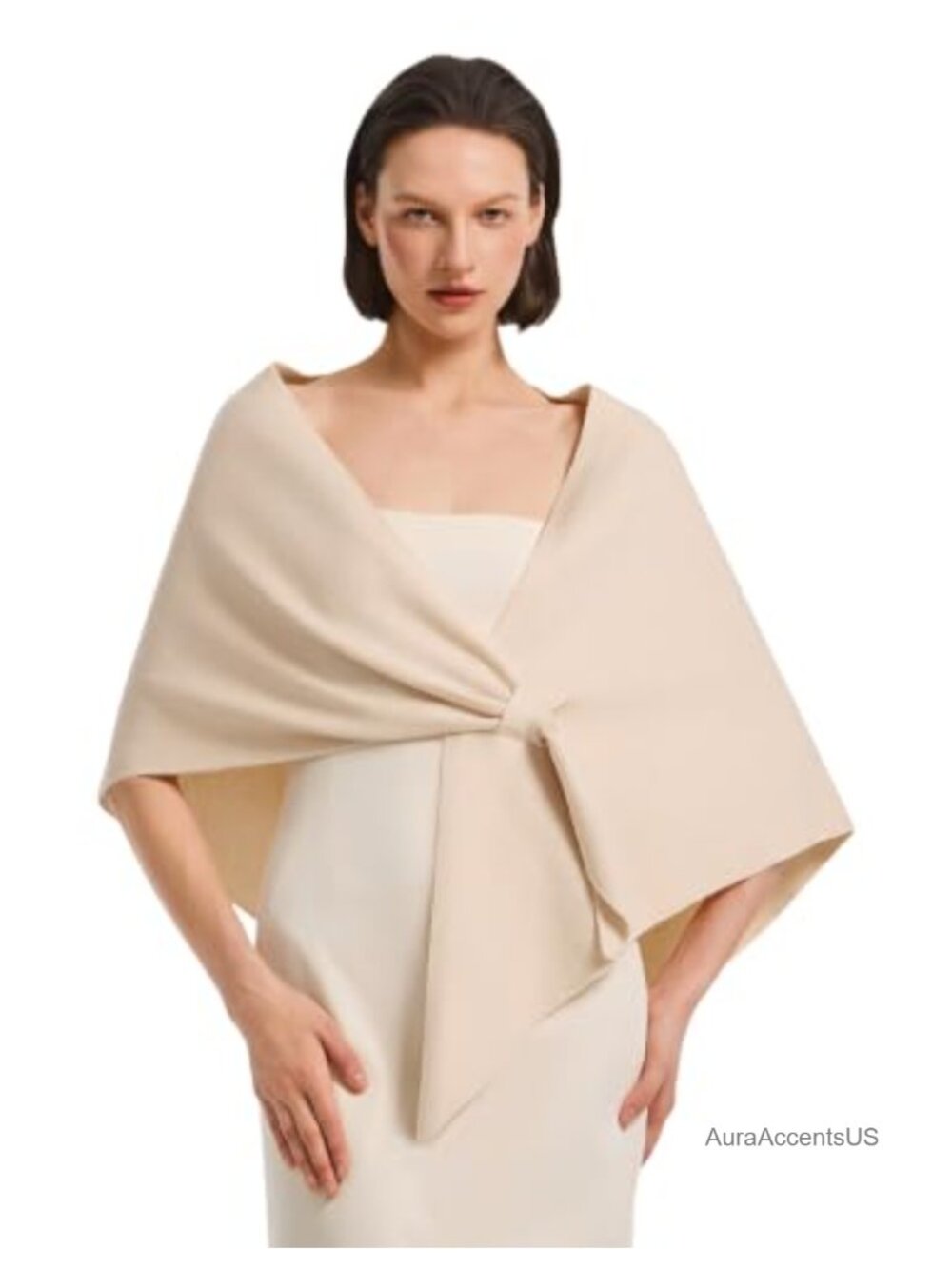 PULI Women's Oversized Viscose Knit Pashmina Shawl Wrap Pull-Through for